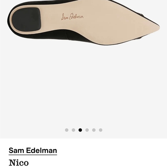 Sam Edelman Black Flats with Glittering Gold Accent - Picture 3 of 8